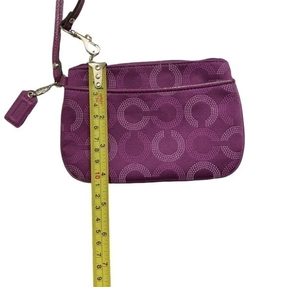 Coach op c purple wristlet bag